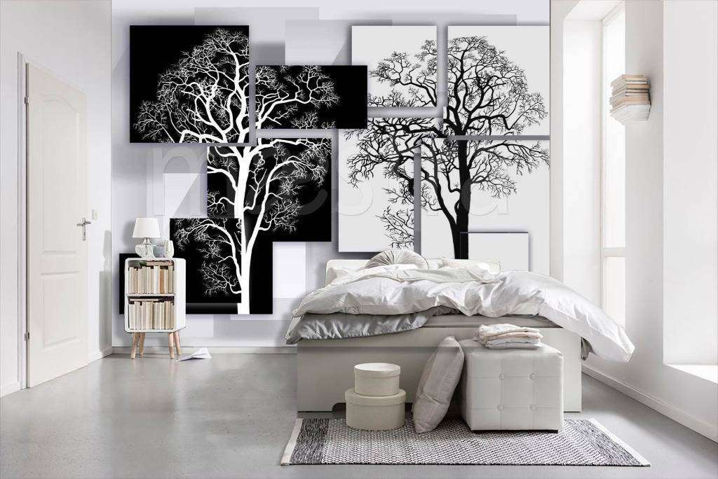 Фотообои Деревья черно белые  7-720