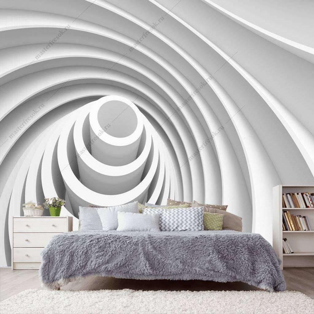 Фотообои в интерьере 3д волнообразная пирамида  10-823 фото