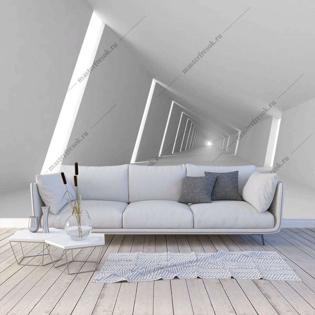 Фотообои в интерьере тоннель 3д  10-960 фото