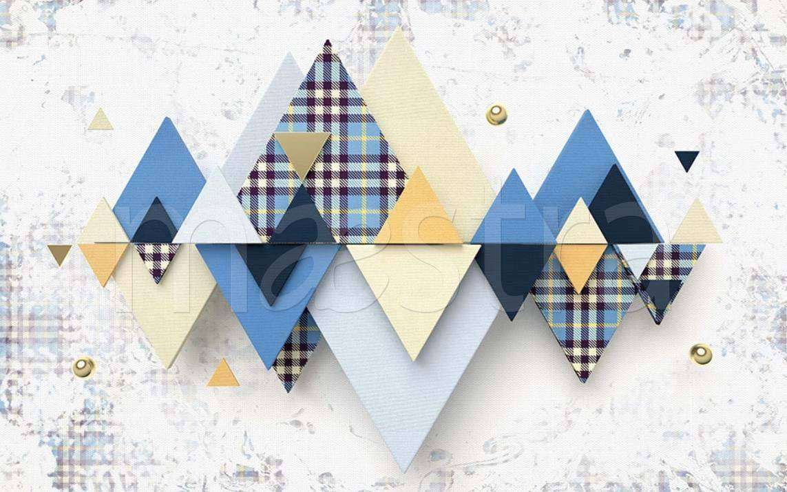 Фотообои в интерьере треугольник 3д стереоскопический  15-017 фото