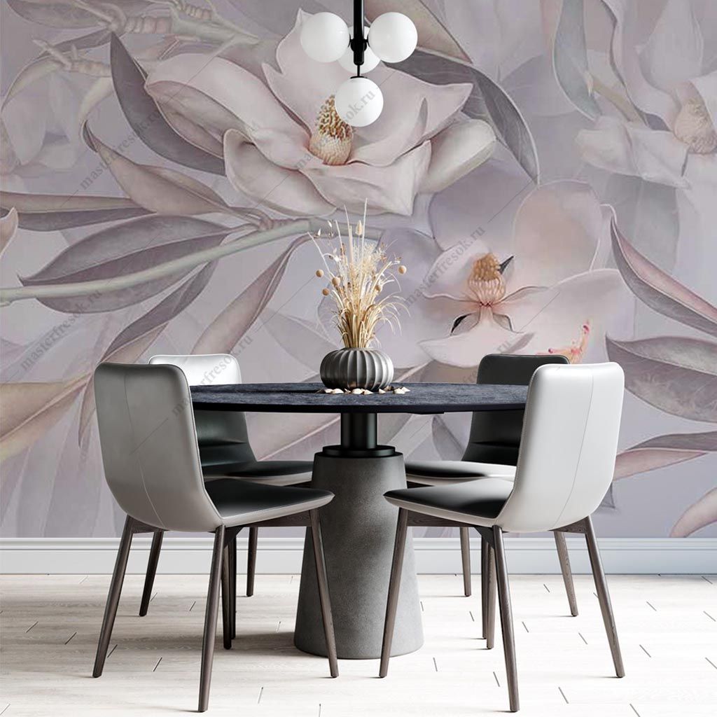 Фотообои Веточка с белыми лилиями  13-475