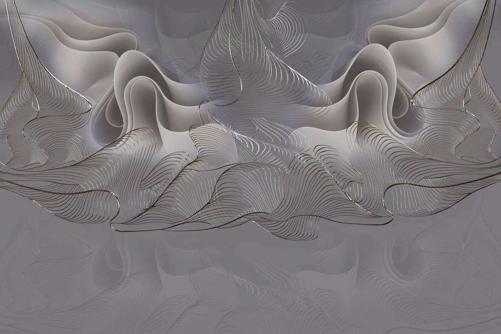 Фотообои в интерьере флюид арт абстракция 3д  13-650 фото