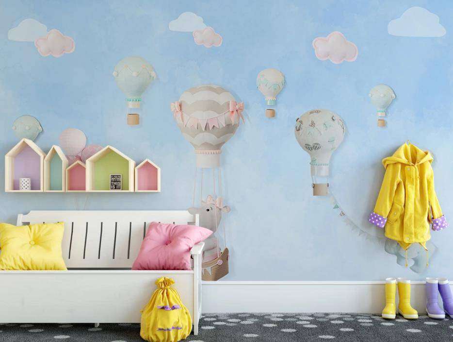 Фотообои в интерьере воздушный путешественник  15-192 фото