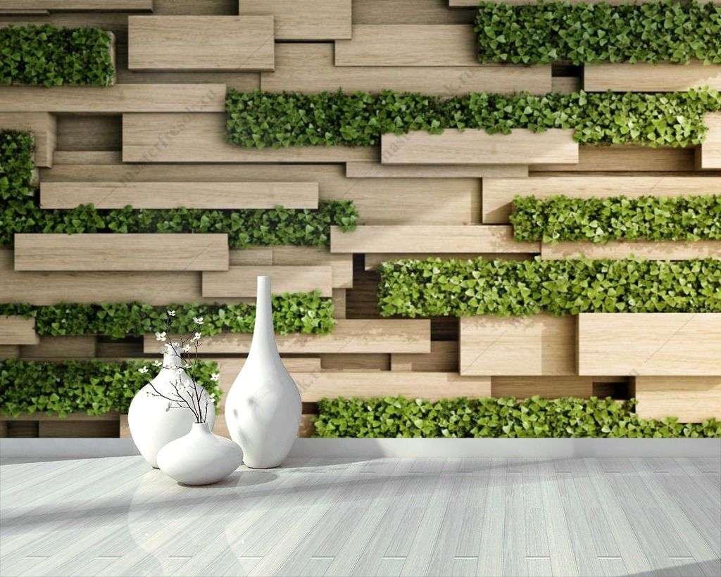 Фотообои в интерьере живая 3д стена  10-885 фото