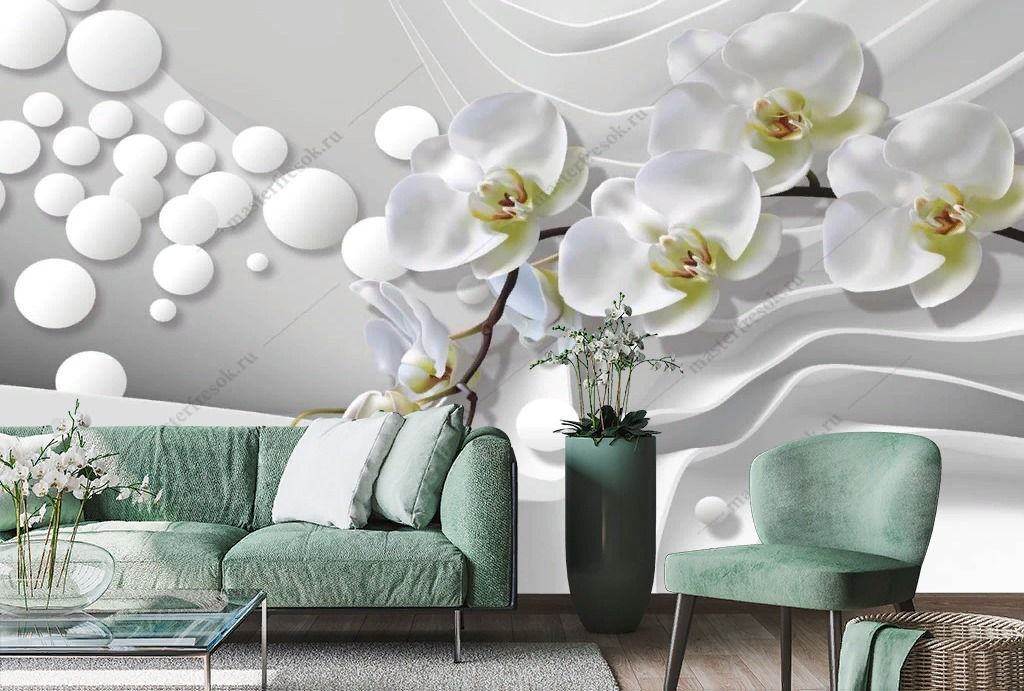 Фотообои Орхидея 3д  10-892