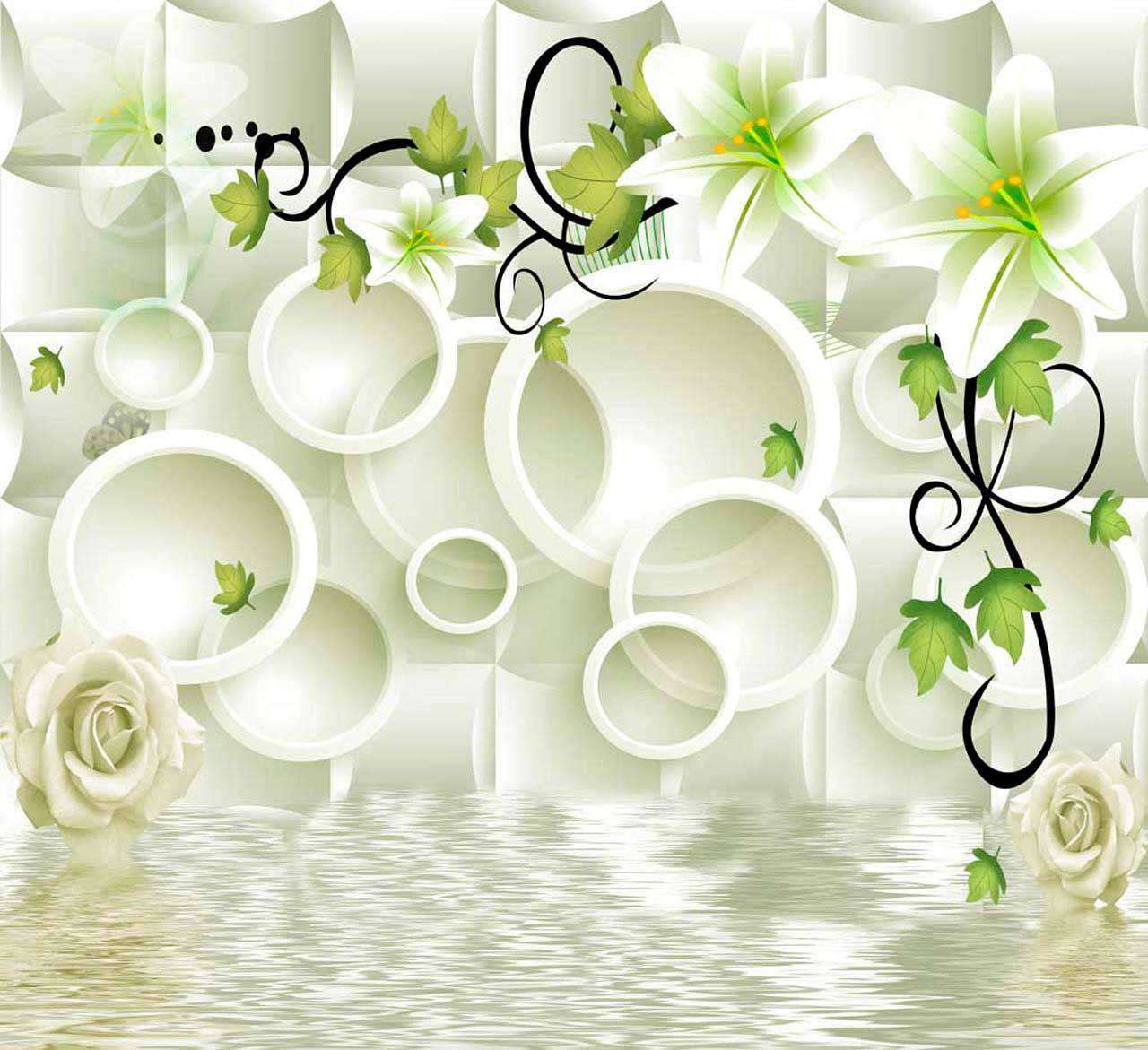 Фотообои в интерьере весенний мотив  10-387 фото