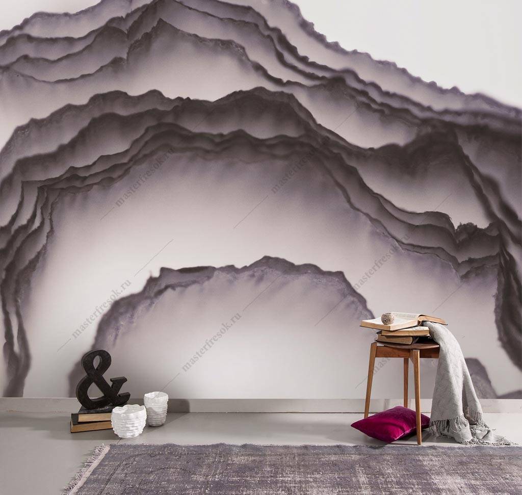 Фотообои Розовая 3д волна флюид арт  9-1381