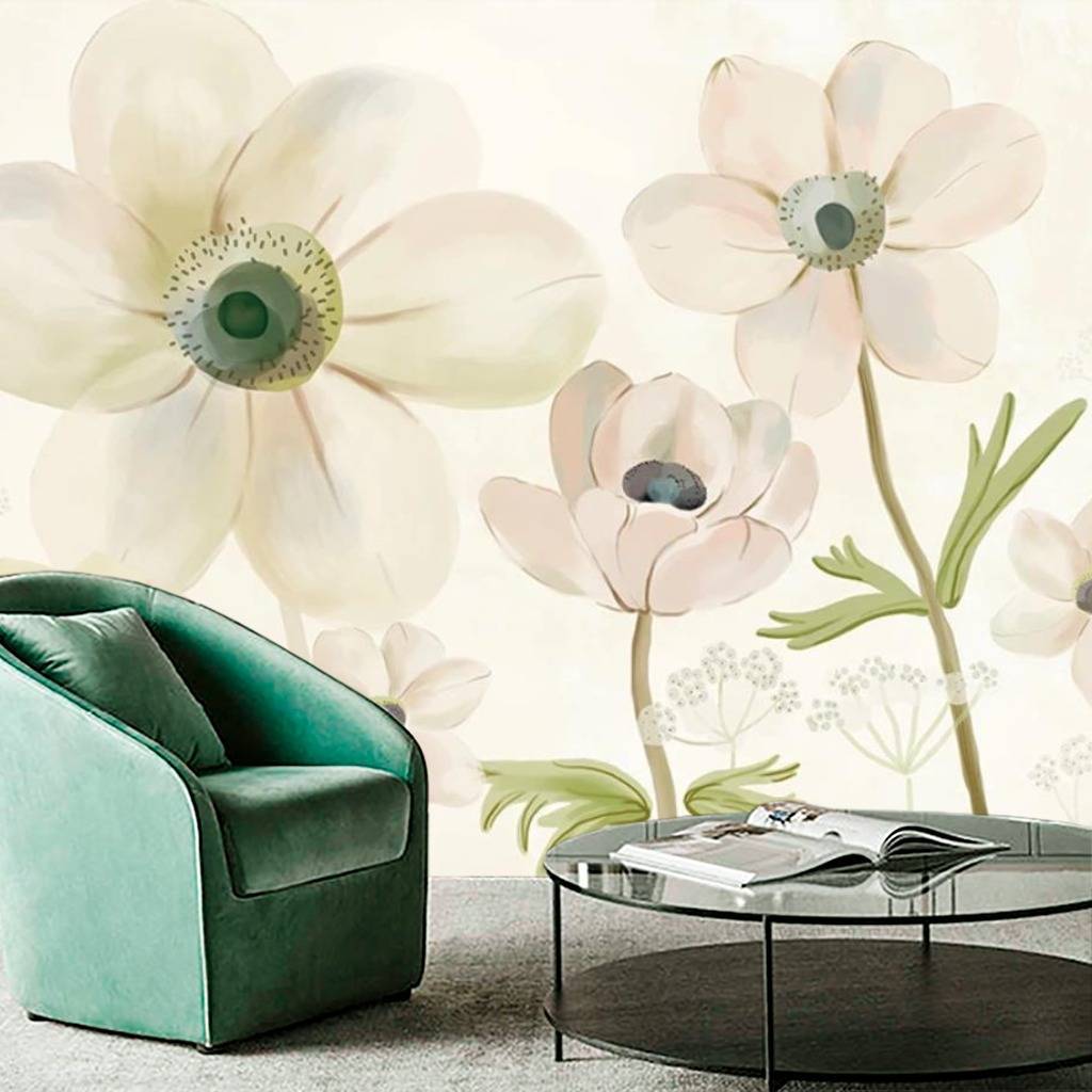 Фотообои Цветы прозрачные 3д  15-454