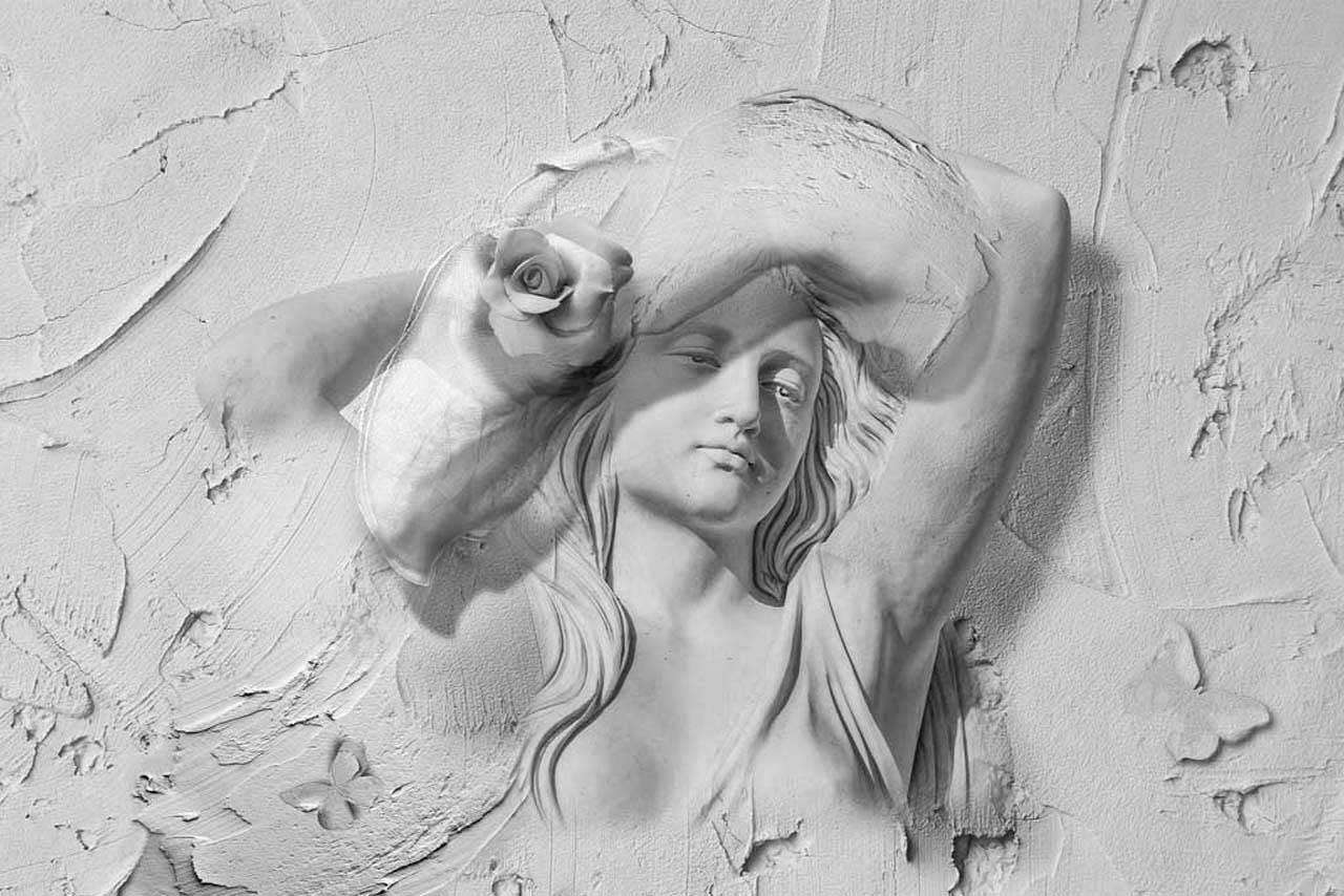 Фотообои в интерьере девушка в шляпе  7-493 фото