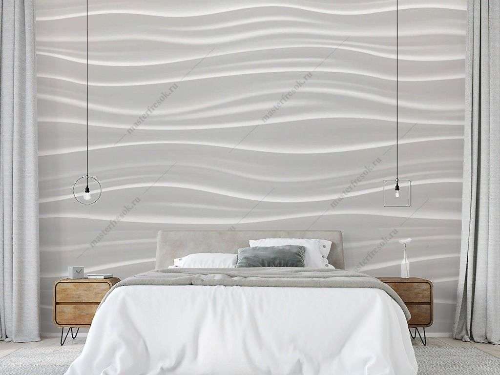 Фотообои в интерьере 3d волны  10-977 фото