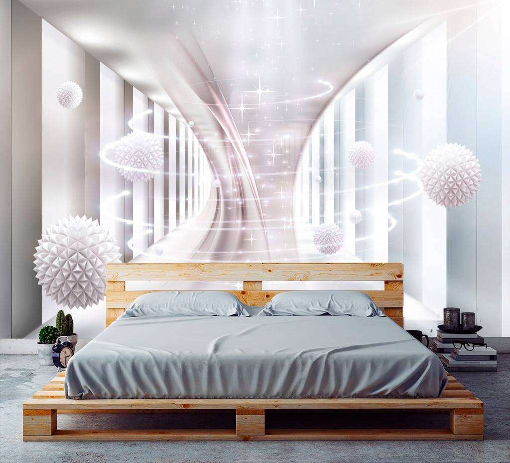 Фотообои в интерьере 3d летающий шар  10-613 фото