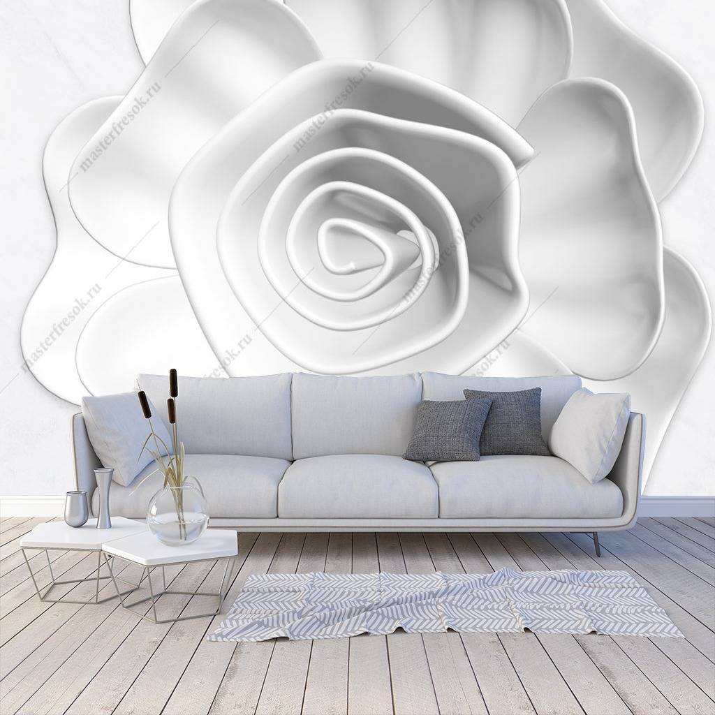 Фотообои 3д цветок барельеф  10-673