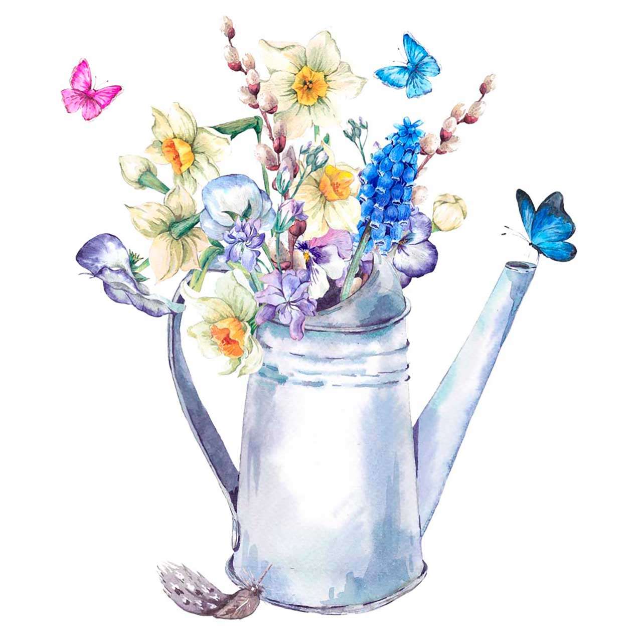 Фотообои в интерьере бабочки и цветы  9-047 фото