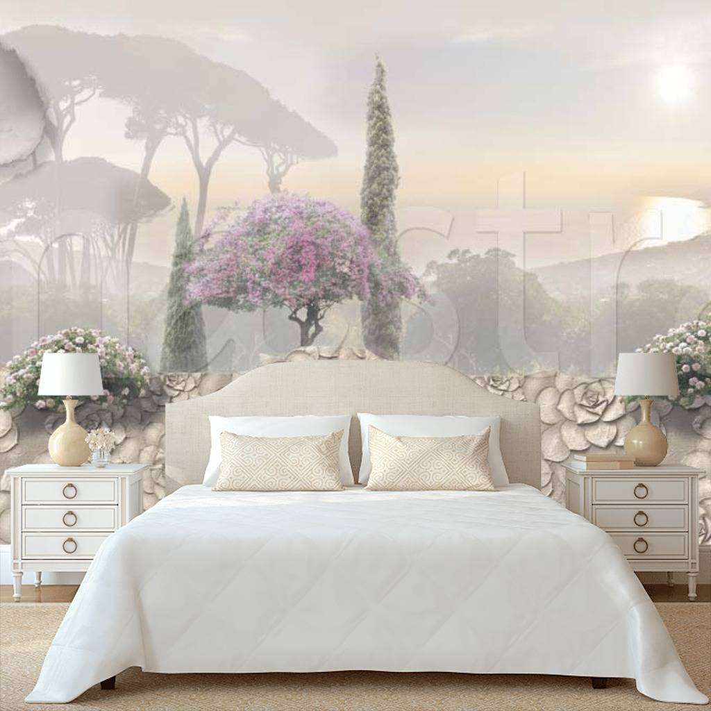 Фотообои 3д пейзаж в дымке  7-757