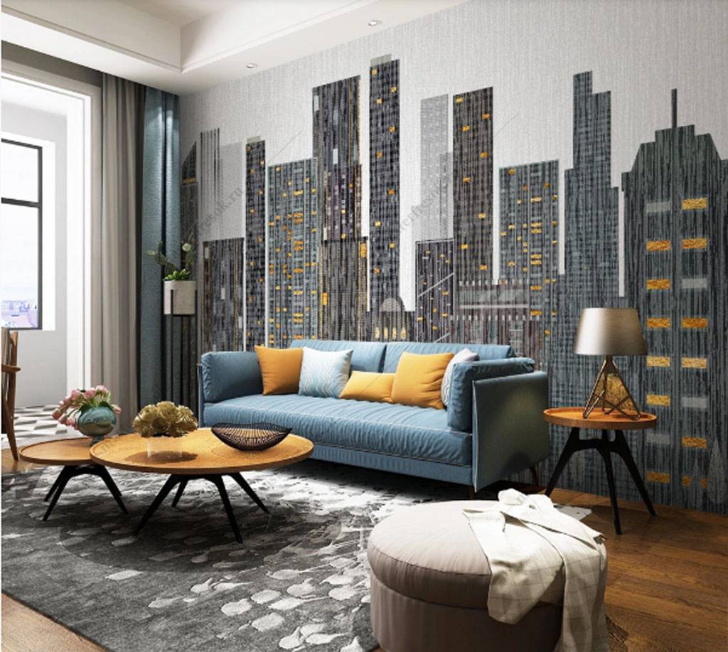 Фотообои Город в ночи  15-853