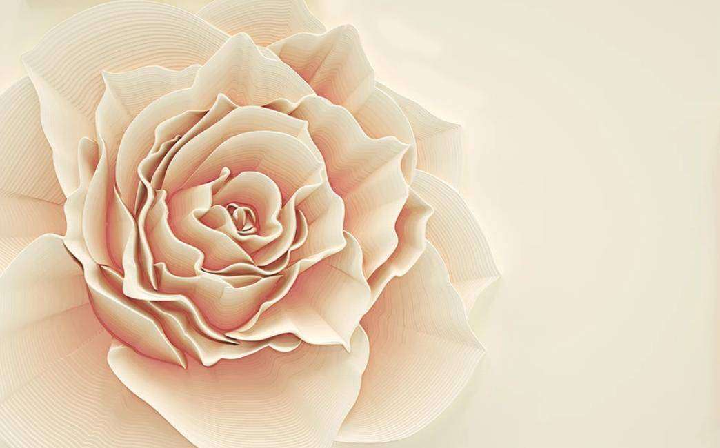 Фотообои в интерьере 3д роза  15-475 фото