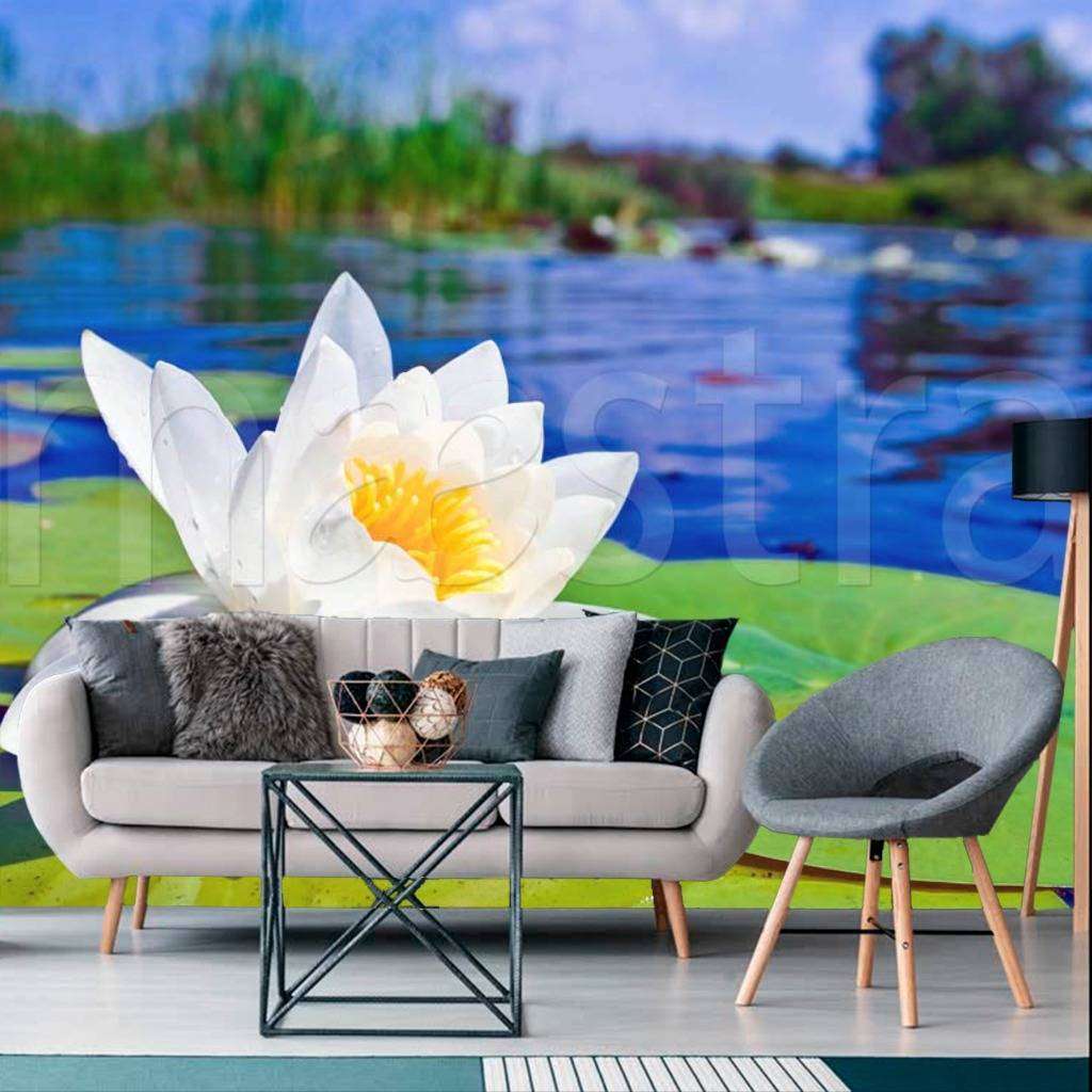 Фотообои Бесшовные обои на стену:  3д лилии. Артикул: 4-033  