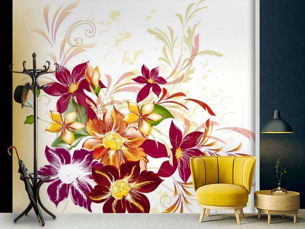 Фотообои Цветы рисунок  9-053