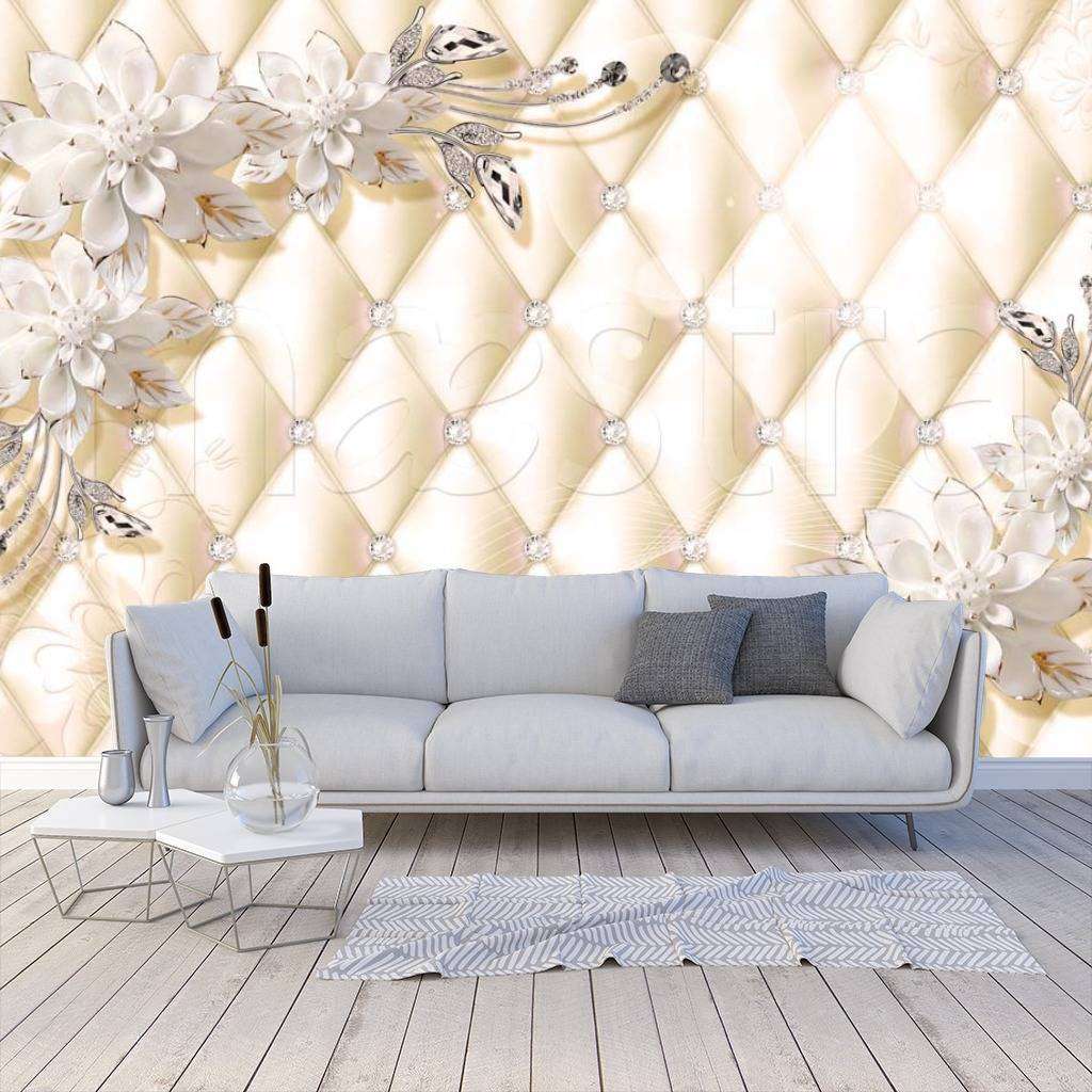 Фотообои 3д объемные цветы в векторной графике  10-466