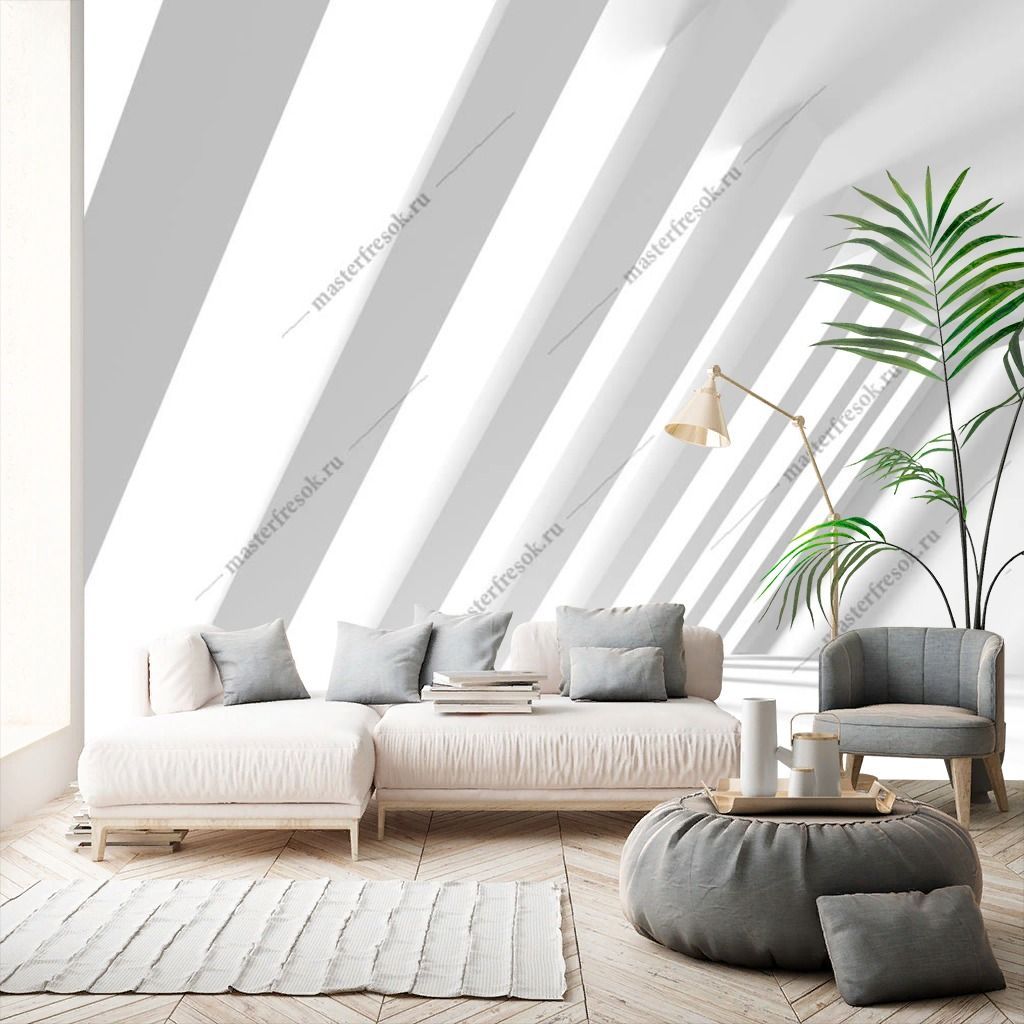 Фотообои Белый тоннель 3д  10-942