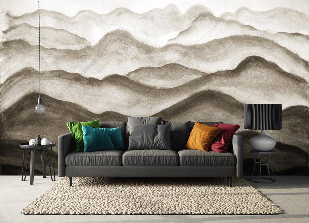 Фотообои Серо-черные холмы  9-1363