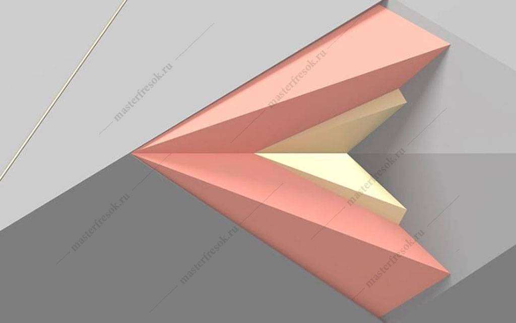 Фотообои в интерьере красный геометрический фон  16-089 фото