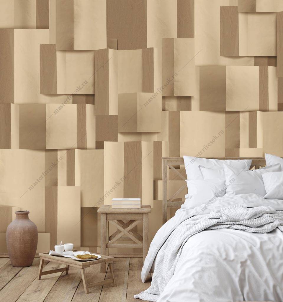 Фотообои Стеновая панель квадратиками  9-1242