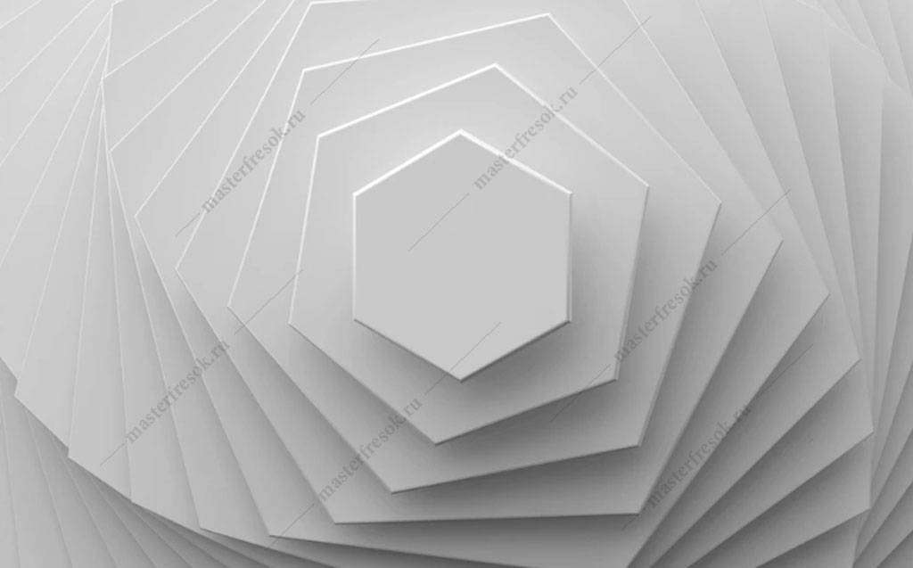 Фотообои в интерьере трехмерные фигуры  15-826 фото