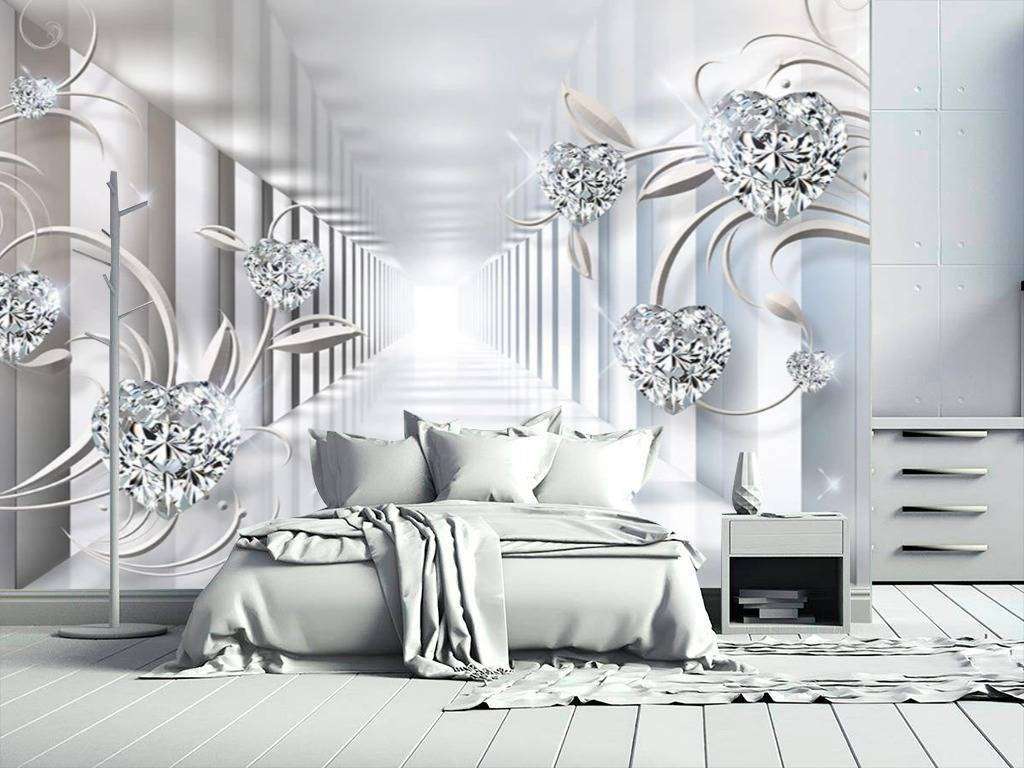 Фотообои Бесшовные обои на стену:  3д белый тоннель. Артикул: 15-446  