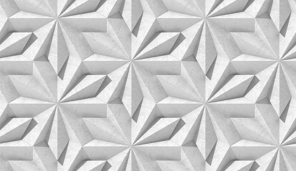 Фотообои в интерьере белый узор 3д  9-1584 фото