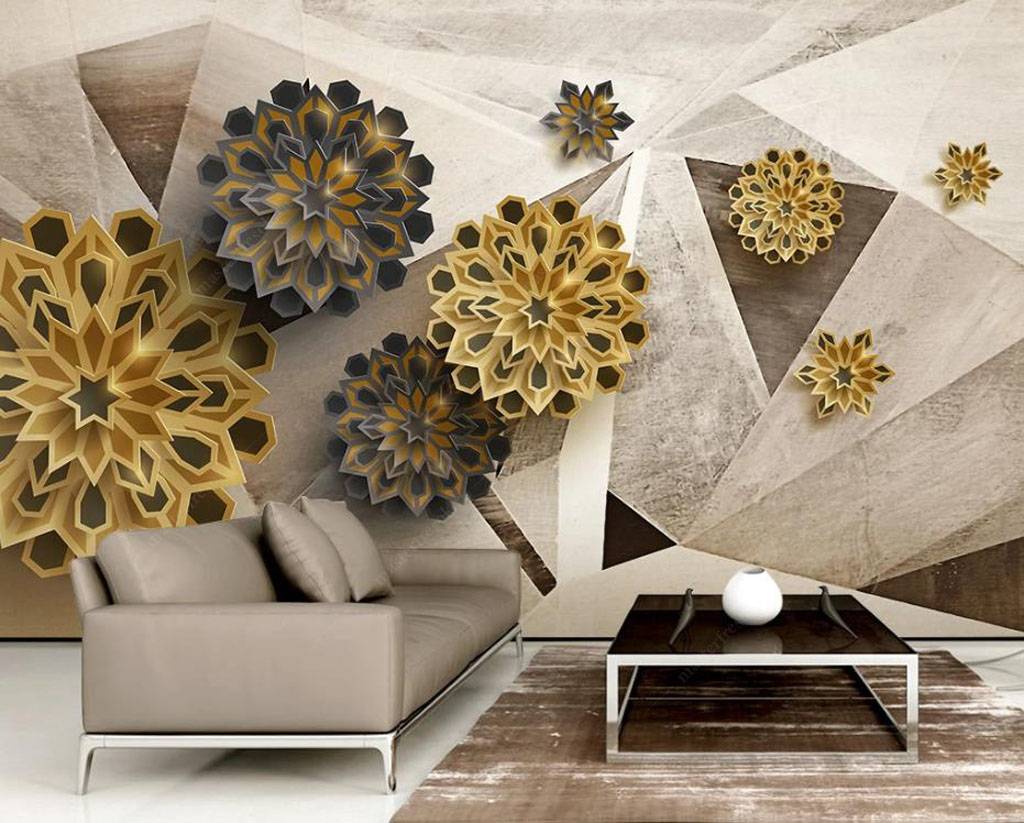 Фотообои Деревянные цветы  15-699