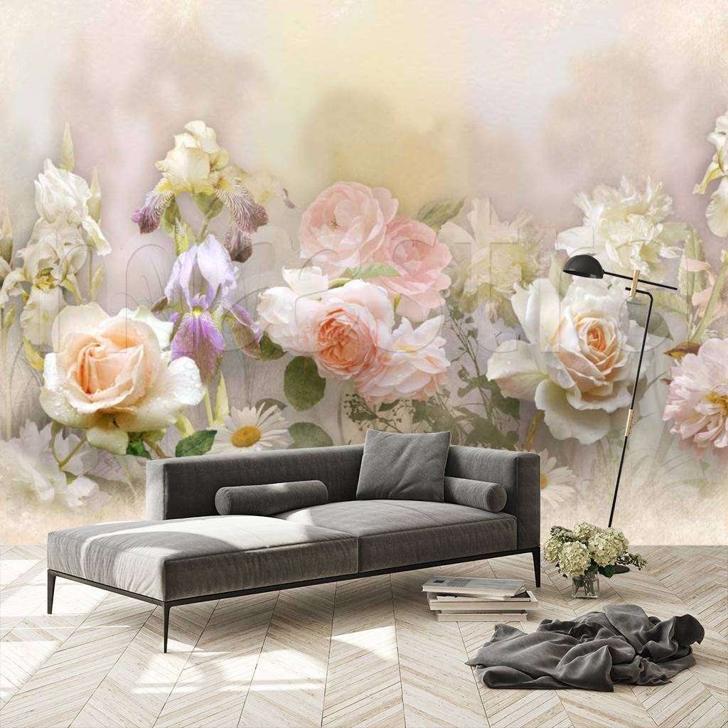 Фотообои Крупные розы на стену  7-684