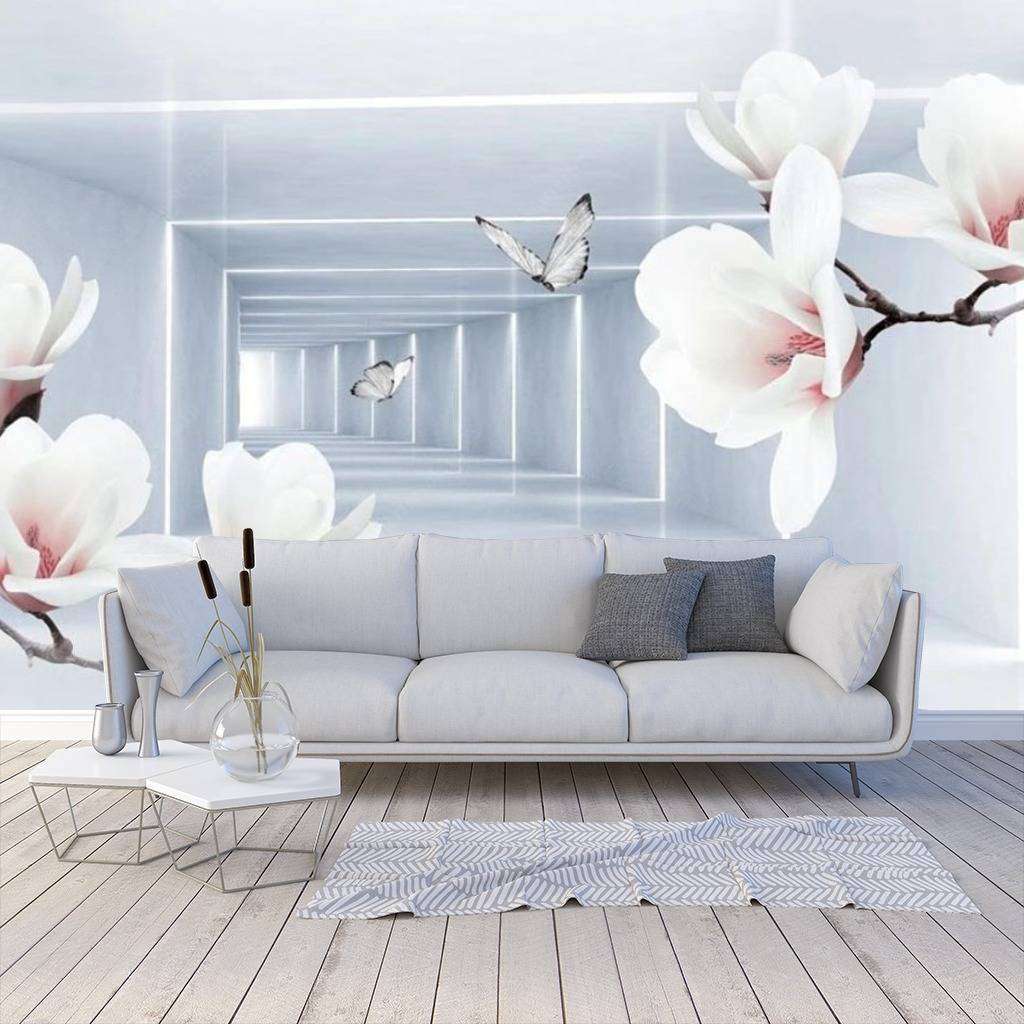 Фотообои в интерьере цветы в тоннеле  15-720 фото