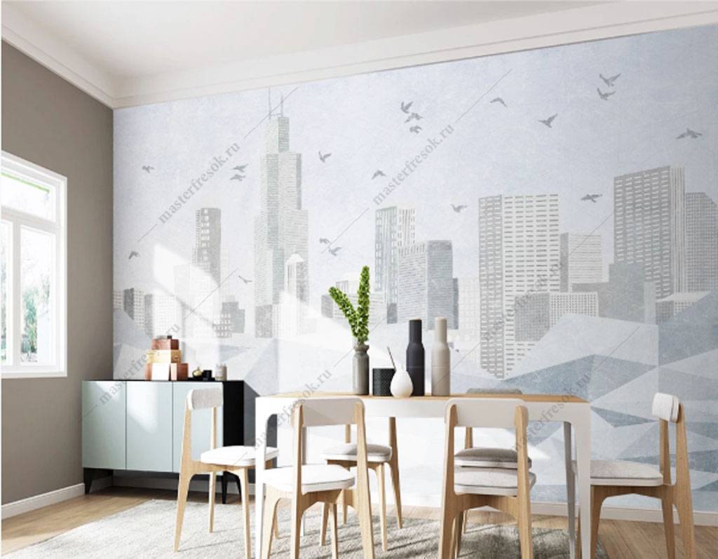 Фотообои Серый город  15-859