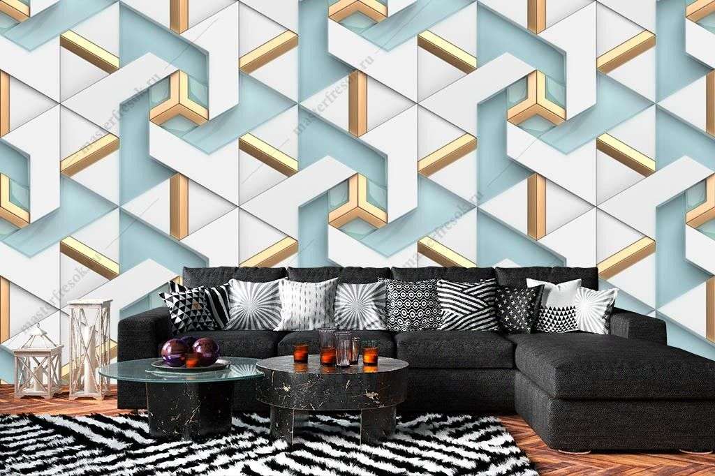 Фотообои в интерьере лабиринт 3д  9-1583 фото