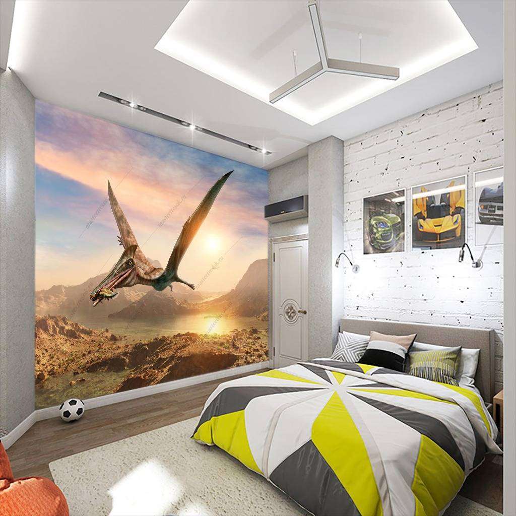 Фотообои в интерьере летающий динозавр  12-1106 фото