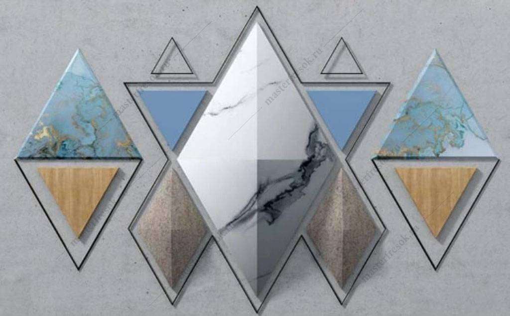 Фотообои в интерьере геометрическое искусство  16-088 фото