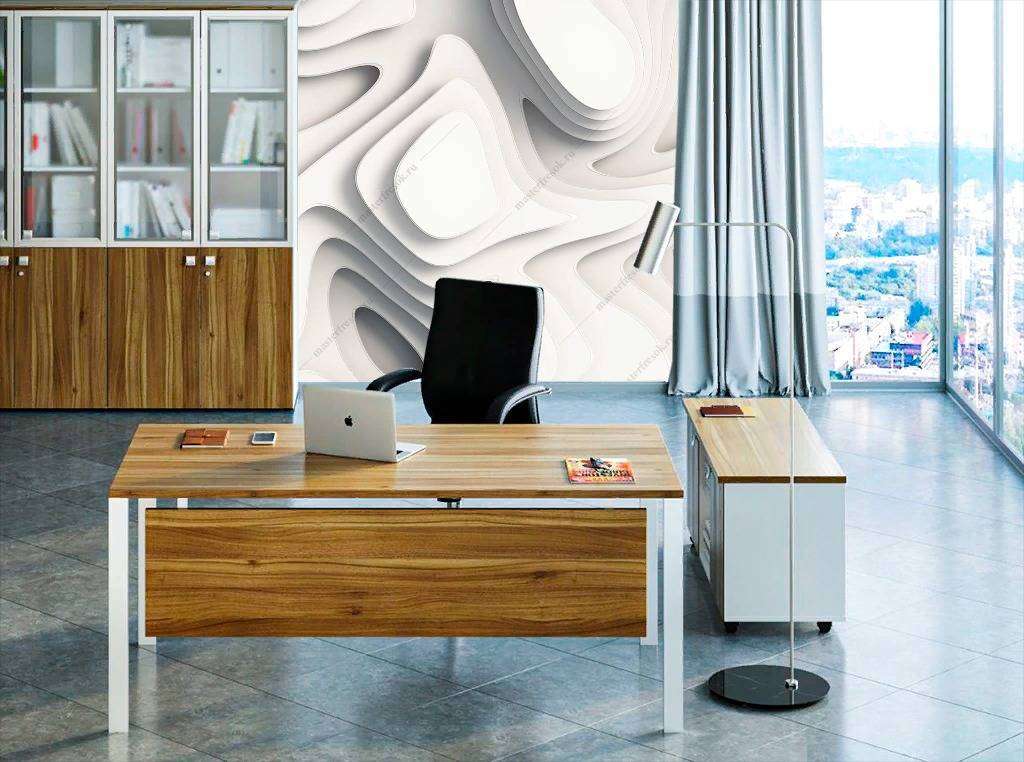 Фотообои в интерьере 3д волны  10-868 фото