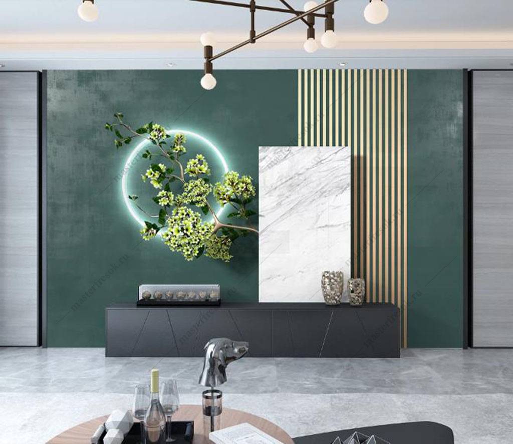 Фотообои Горящий круг  16-067