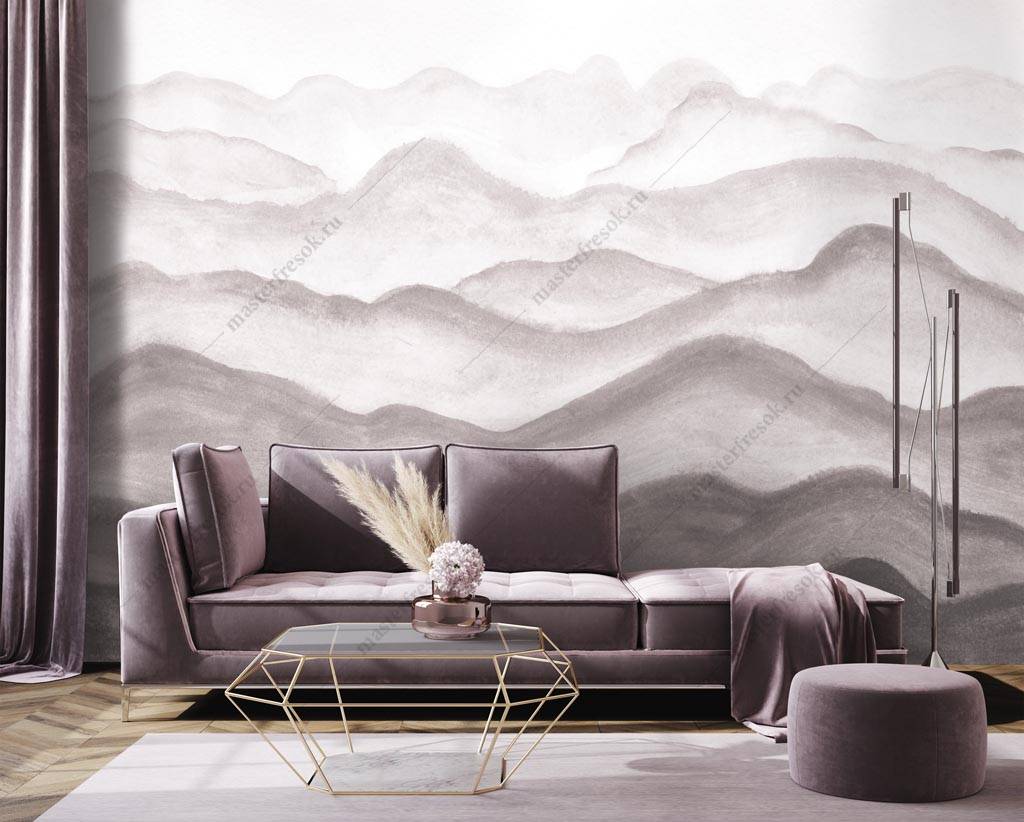 Фотообои Серые рельефные волны  9-1364