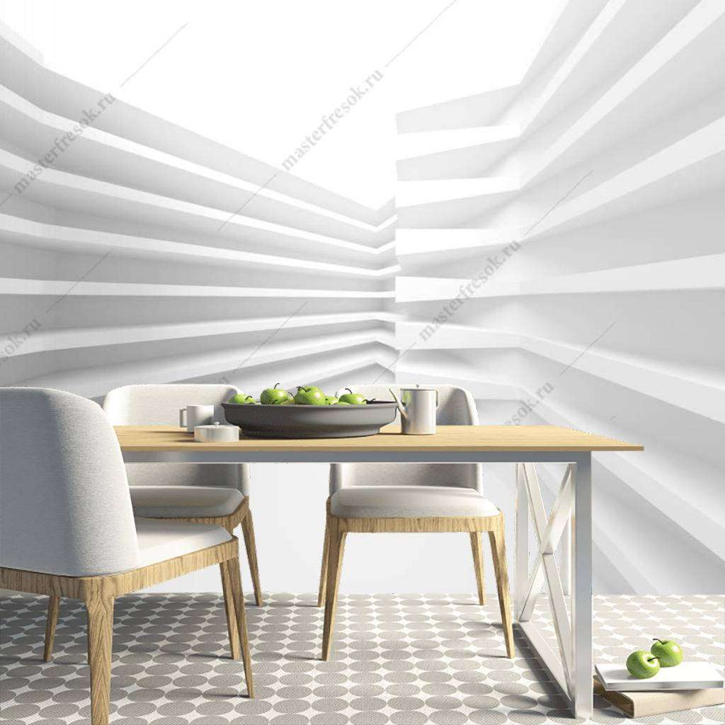 Фотообои в интерьере 3д расширяющий фон  10-799 фото
