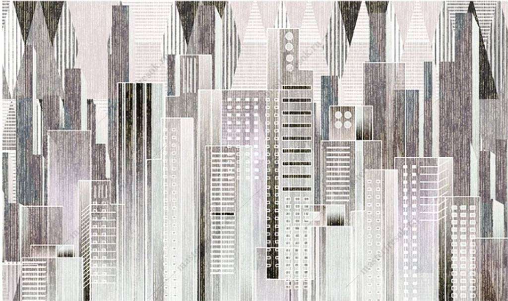 Фотообои в интерьере небоскребы города  15-844 фото