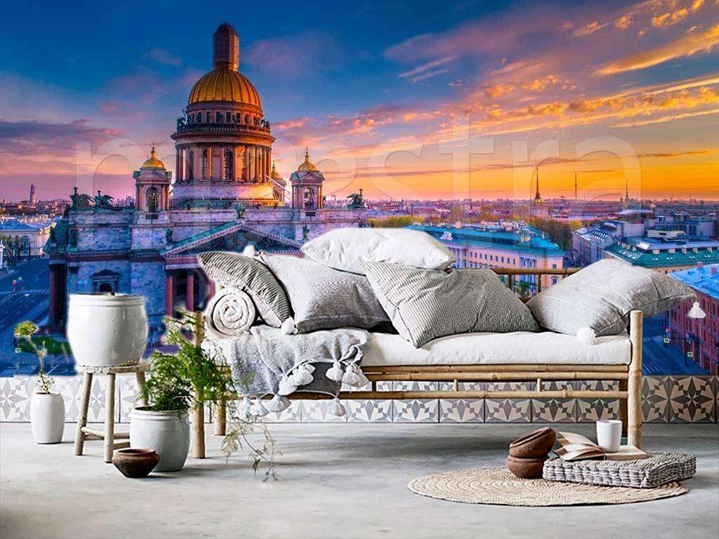 Фотообои Исаакиевский собор в лучах вечернего солнца  9-672