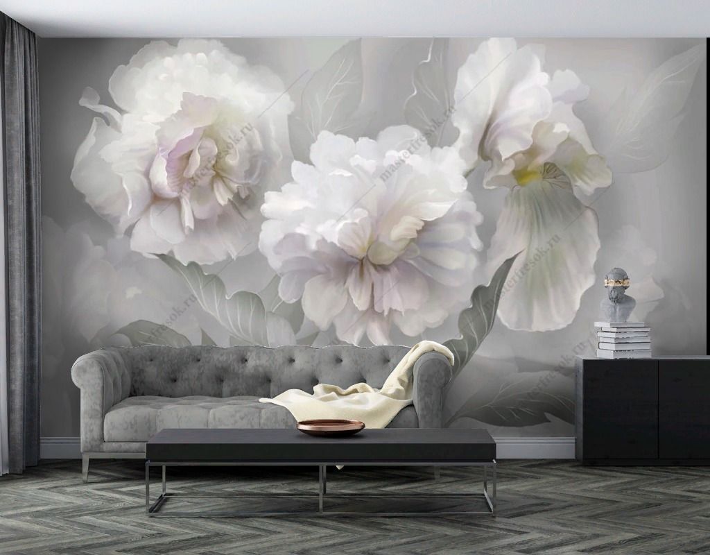 Фотообои 3D пионы  13-487