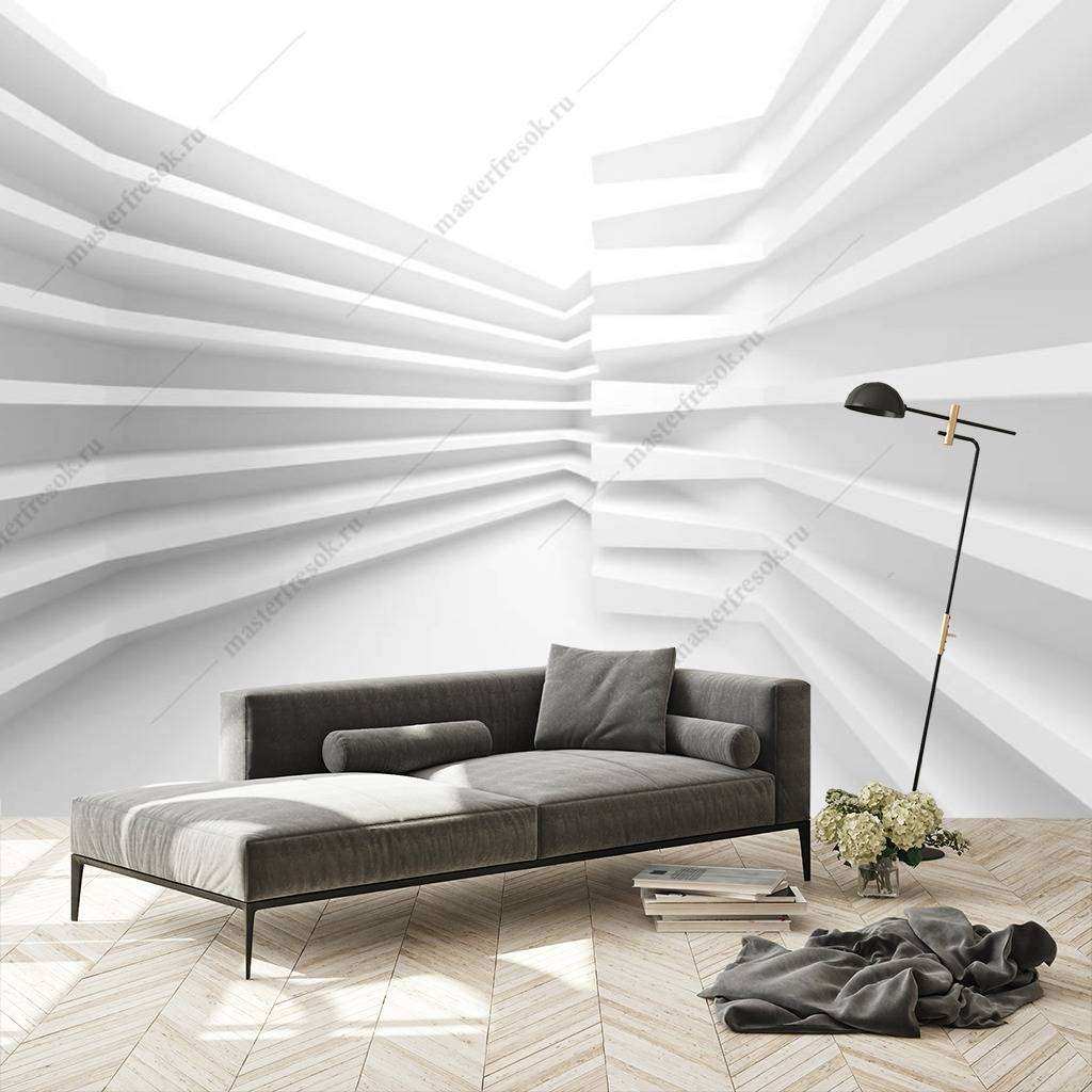 Фотообои в интерьере 3д расширяющий фон  10-799 фото
