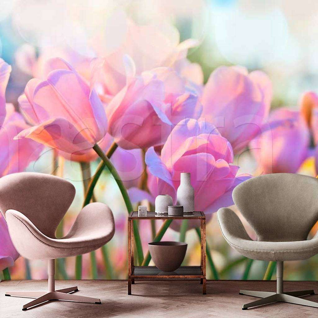 Фотообои Тюльпаны под голубым небом  10-128