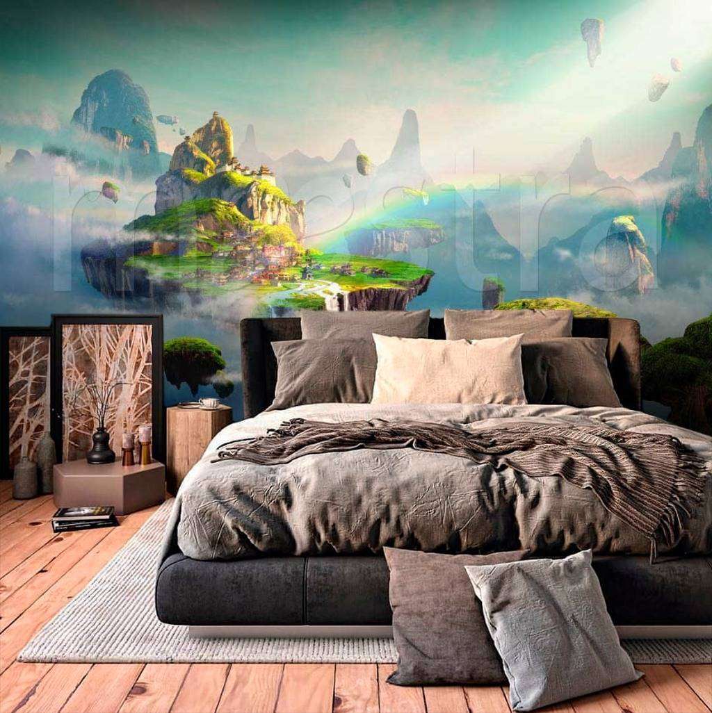 Фотообои 3д парящие горы  9-036