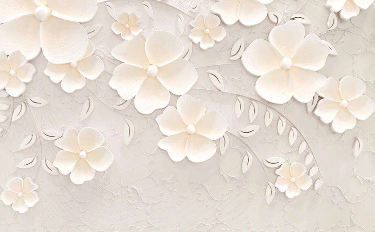 Фотообои в интерьере стерео цветы 3д  15-474 фото