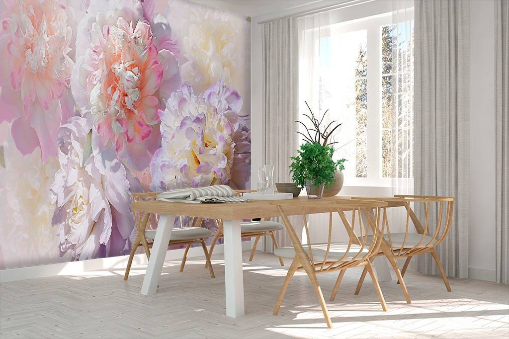 Фотообои Пионы нежные 3д  13-229