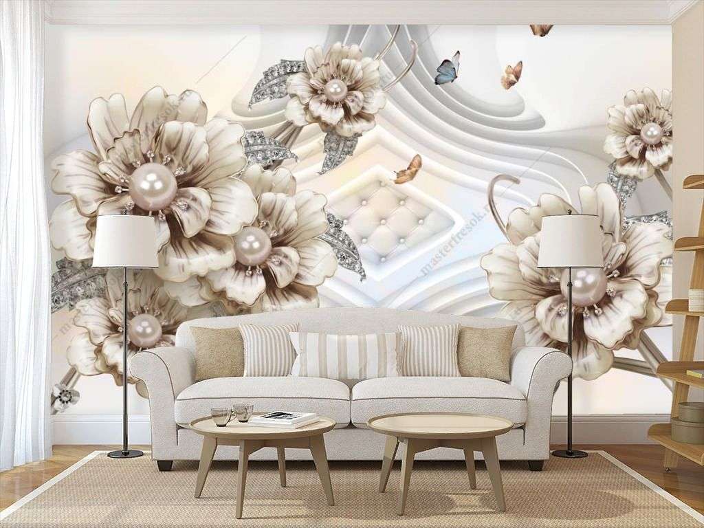 Фотообои в интерьере 3д китайские драгоценности  10-925 фото